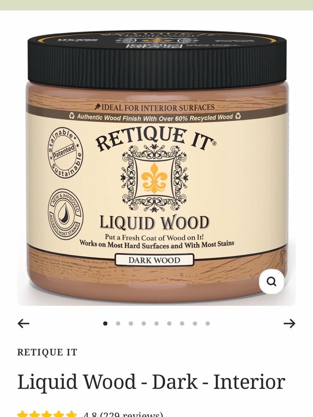 Retinue it Liquid Wood - Dark Wood Finish
